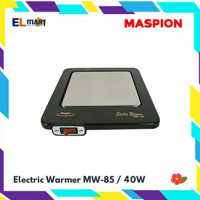 Maspion Electric Warmer Kompor Listrik MW 85 MW85 Alat Penghangat Makanan Minuman