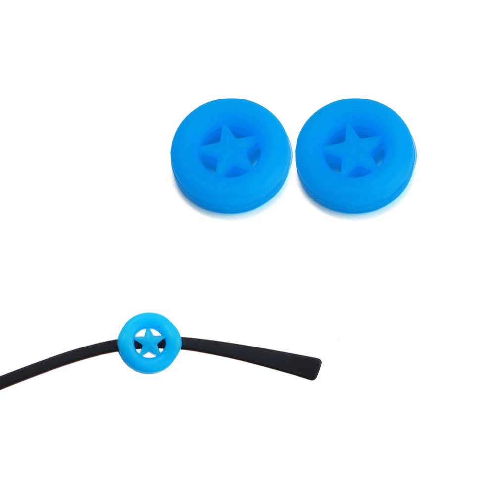 1 Pasang [ Biru Muda ] Pengait Kacamata Silikon - Anti Slip - Earhook Silicone - Penahan Hijab Style - KP8080