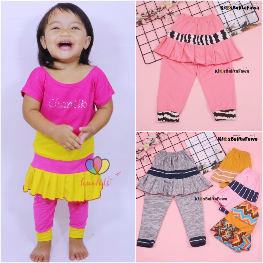 Umbrella Pants uk Bayi - 4 Tahun / Celana Panjang Anak Perempuan Model Rok Legging Pants Murah