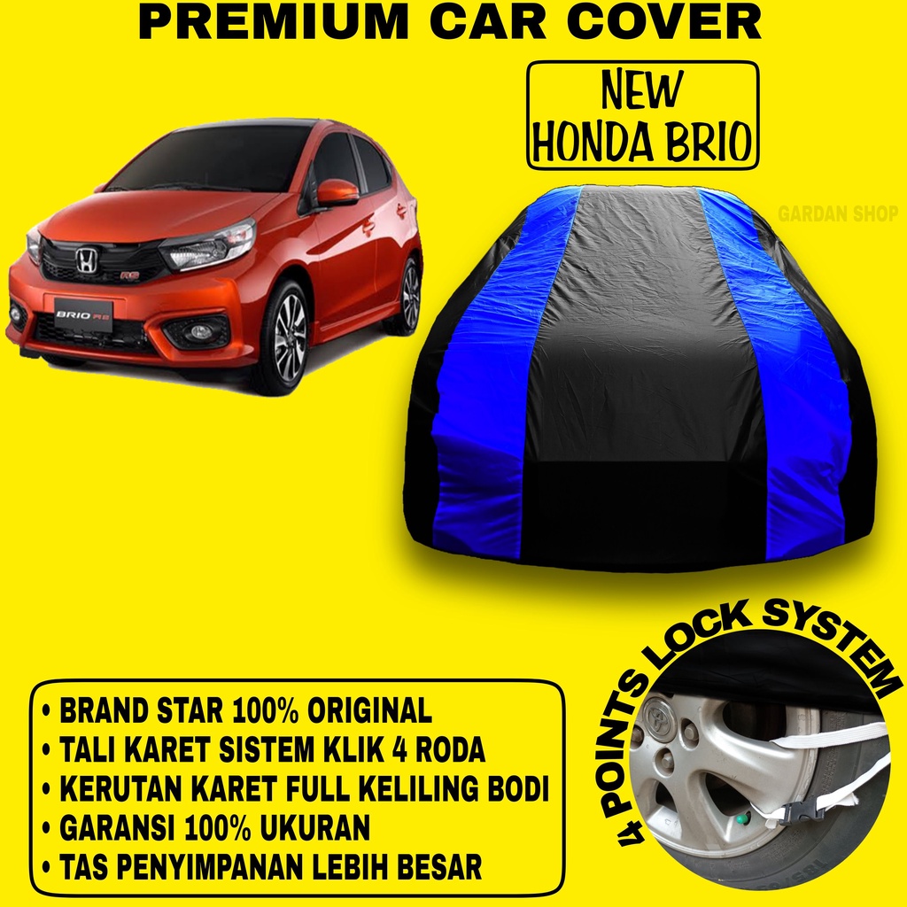 Body Cover NEW HONDA BRIO Sarung BIRU Penutup Pelindung Bodi Mobil New Honda Brio PREMIUM Blue Cover