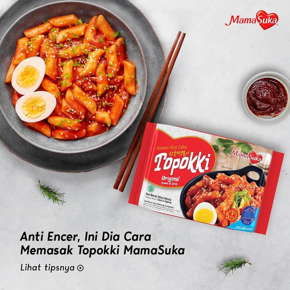 Mamasuka Topokki Tteokbokki Tokpoki Instant Ready To Cook Halal