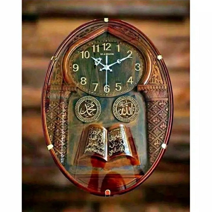 JAM DINDING KALIGRAFI BESAR MODEL OVAL