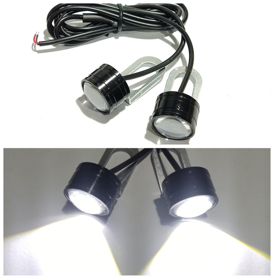 LAMPU  MATA ELANG STROBO EAGLE EYE FLASH STROBO KEDIP 3 LED DENGAN BREKET 2PCS