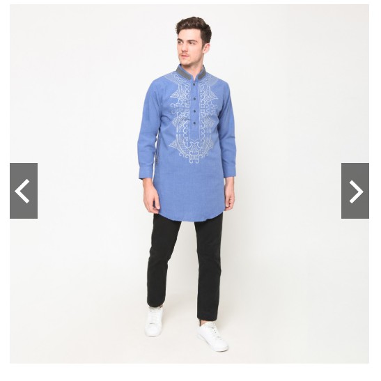 Fifi Fashion Baju Koko Kurta Pakistan Tangan Panjang - Padli