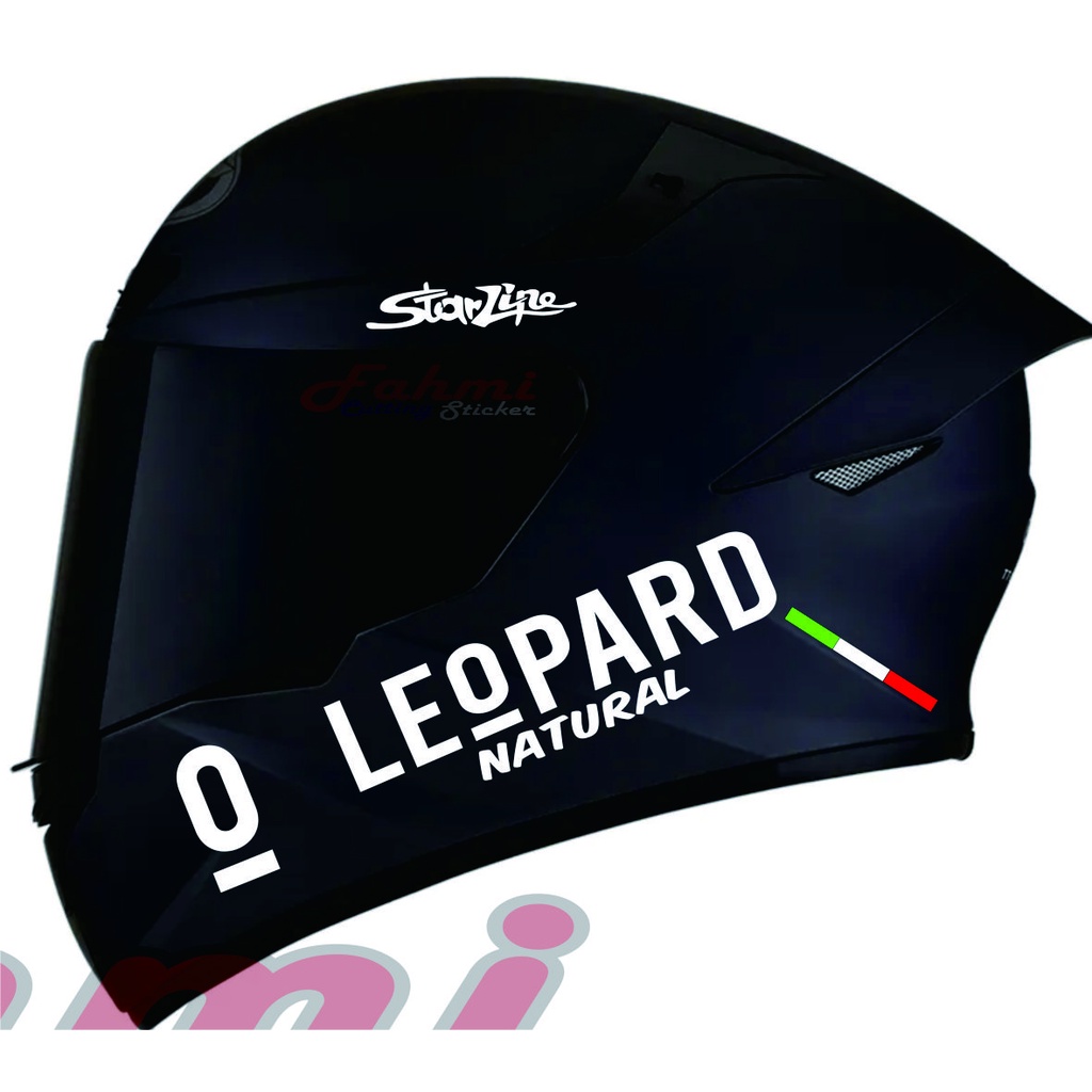 cutting helmet leopard bisa buat. full pace&amp;half face