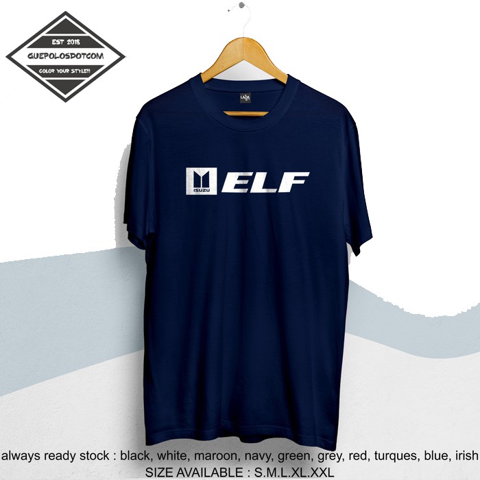 Kaos Baju Tshirt Distro Isuzu Elf Logo Termurah - KAOS MOBIL ELF ISUZU otomotif murah