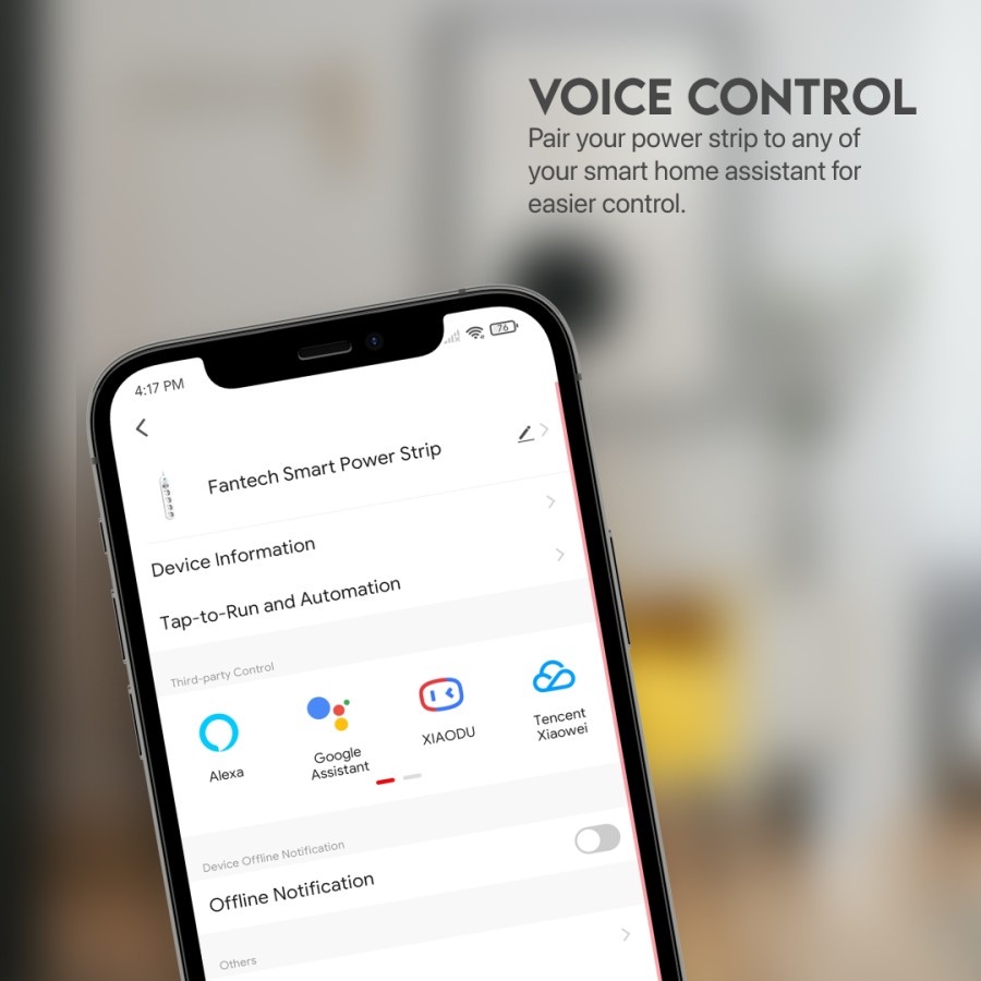 FANTECH Smart Life Power Strip Colokan Stop Kontak Wifi Bardi Smart Extension