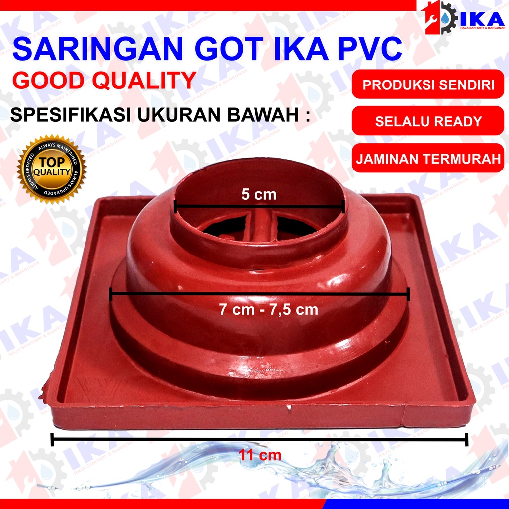 IKA Saringan Got Tebal Plastik PVC Kamar Mandi Toilet Plastic Floor Drain Air WC