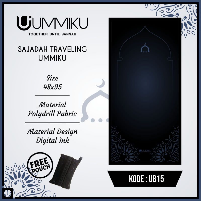Sajadah Travel Anak UMMIKU / Sajadah Lipat Motif Anak Anak / Sajadah Travelling-New Basic 15