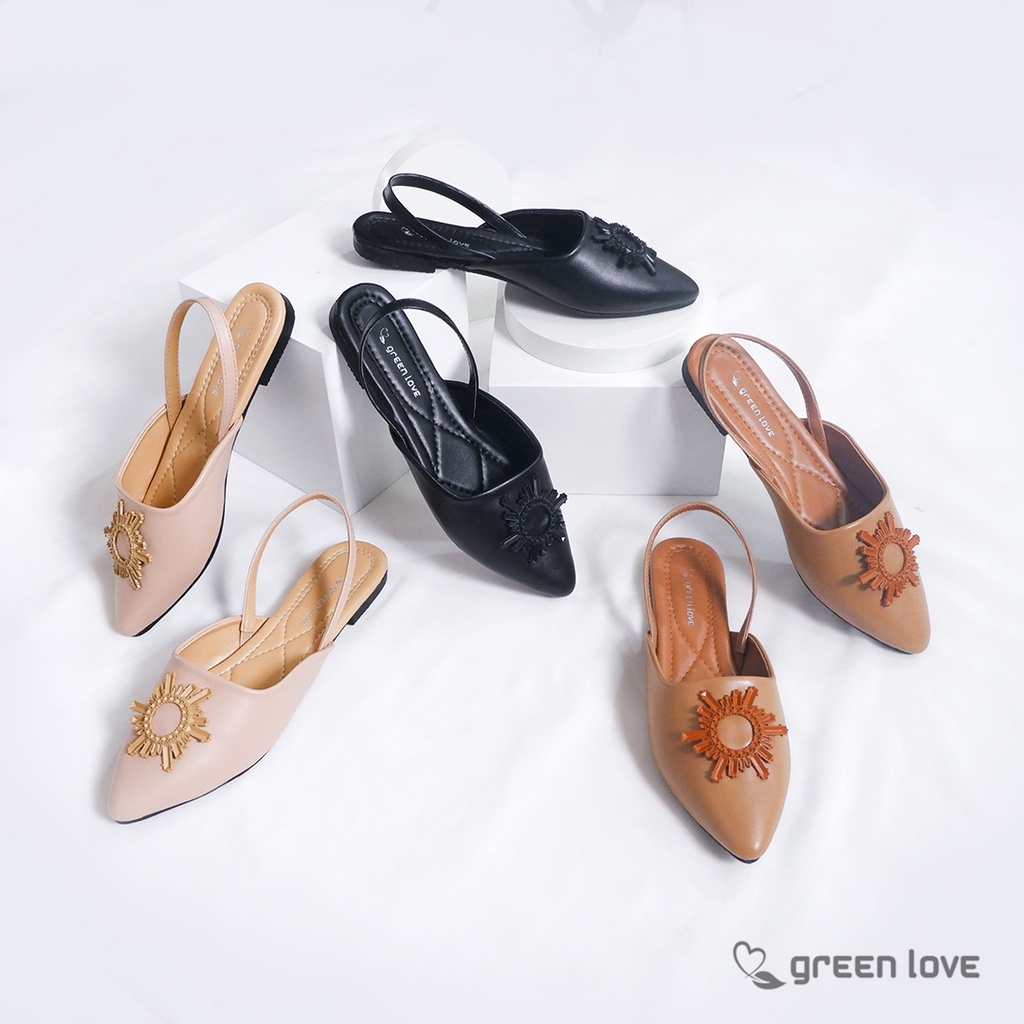 Green Love Sepatu Flat Shoes Wanita Terbaru 2022 MAUDY