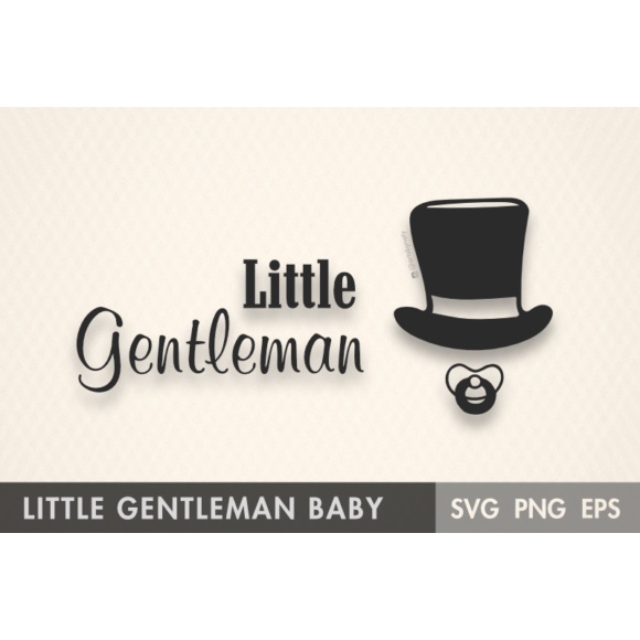 Little Gentleman Baby Boy Svg