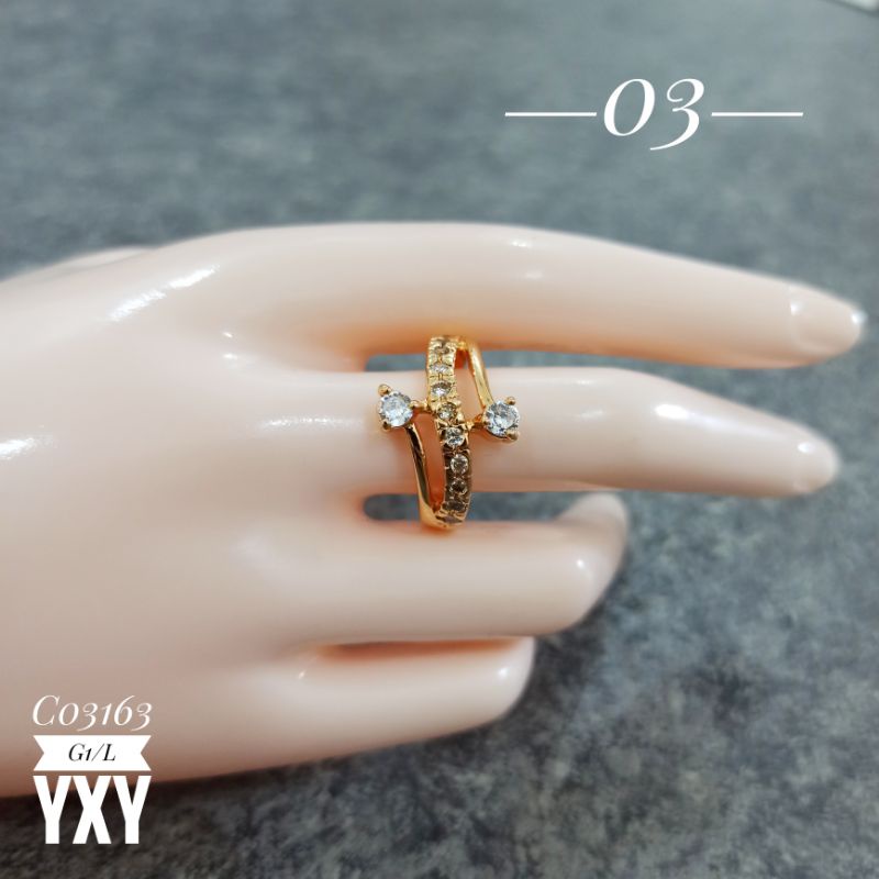 Cincin xuping fashion Mewah Zircon Gold C03163