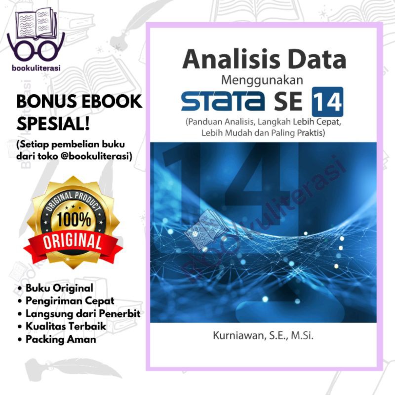 Jual Analisis Data Menggunakan Stata SE 14 (Panduan Analisis, Langkah ...