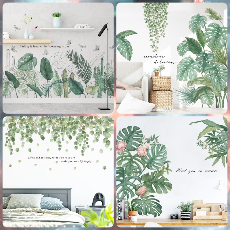 daun aesthetic walpaper dinding murah gambar dinding aesthetic wall stiker dinding lemari pakaian tv