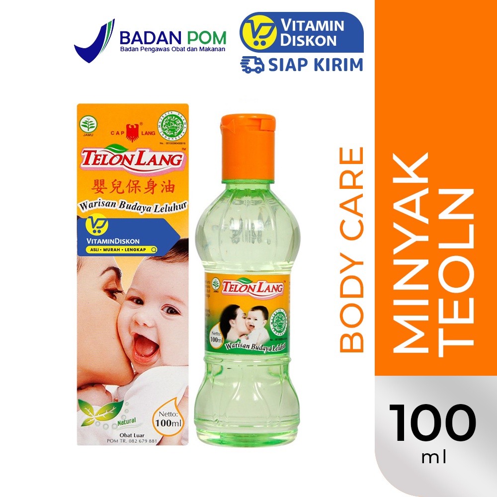 Cap Lang Minyak Telon 100 Ml | Pereda Perut Kembung, Masuk Angin Dan Penghangat Tubuh Bayi