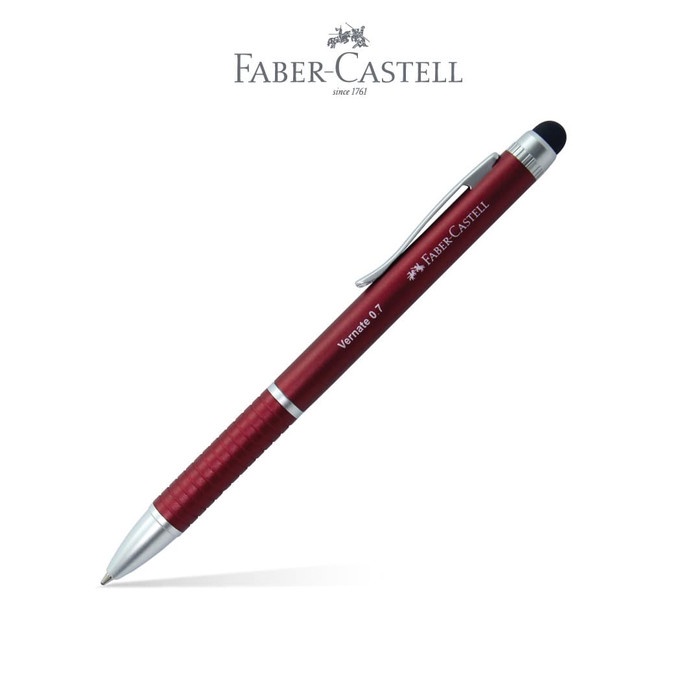 

TERBARU Faber-Castell Stylus Pen Vernate 0.7 Red Barrel Black - Blue Ink