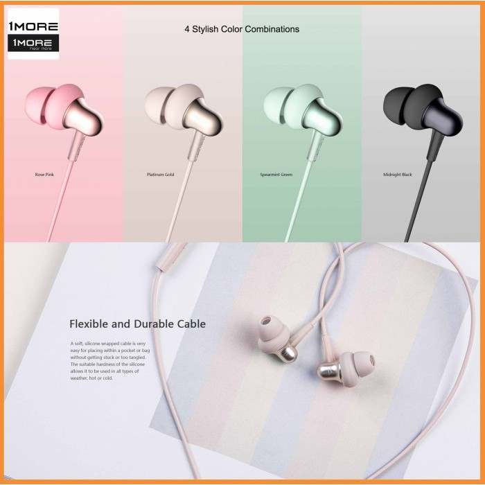 1More Stylish In Ear Headphones Earphones Garansi Resmi Tam