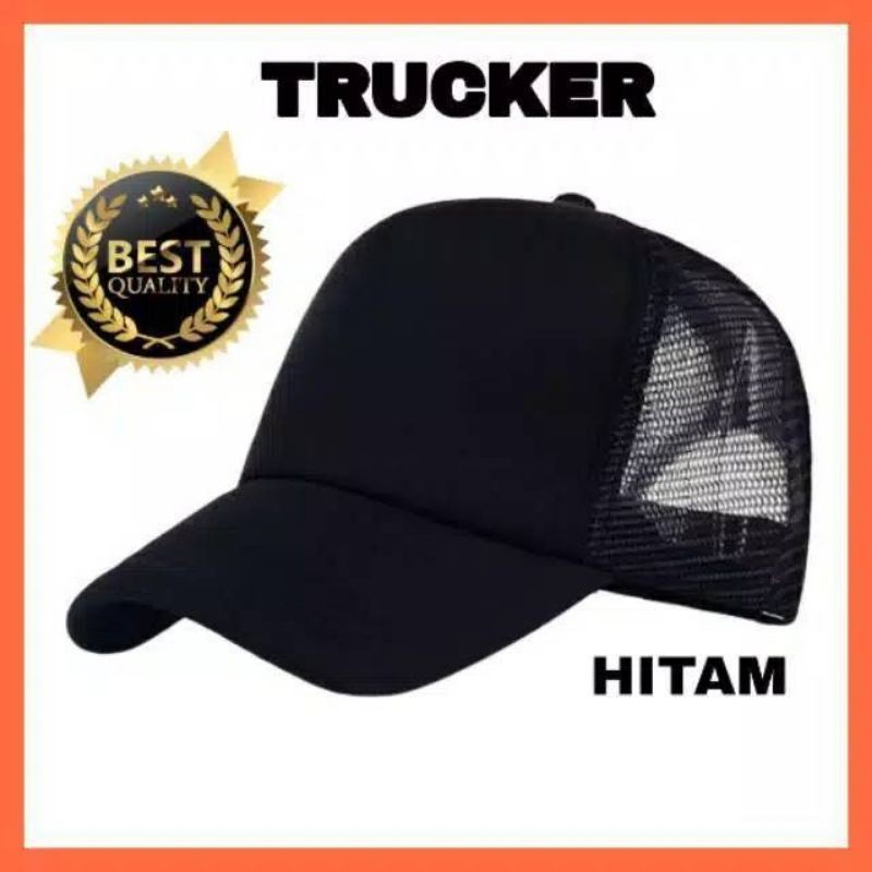 Topi Trucker Jaring Polos Dewasa | Topi Trucker Polos