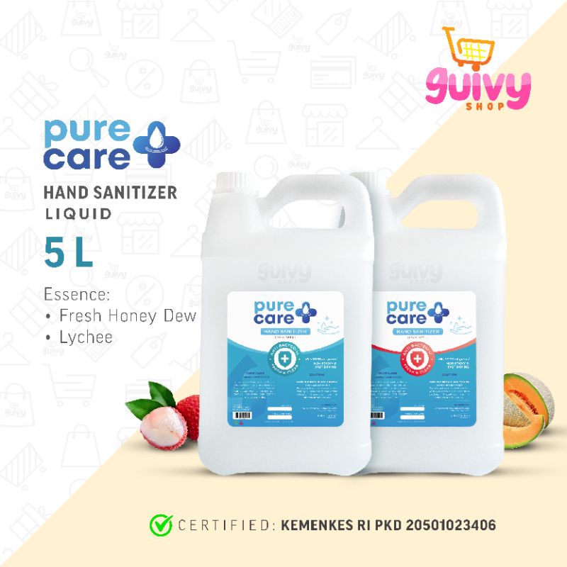 Guivy - PURE CARE HAND SANITIZER LIQUID / CAIR - 5 LITER PURECARE