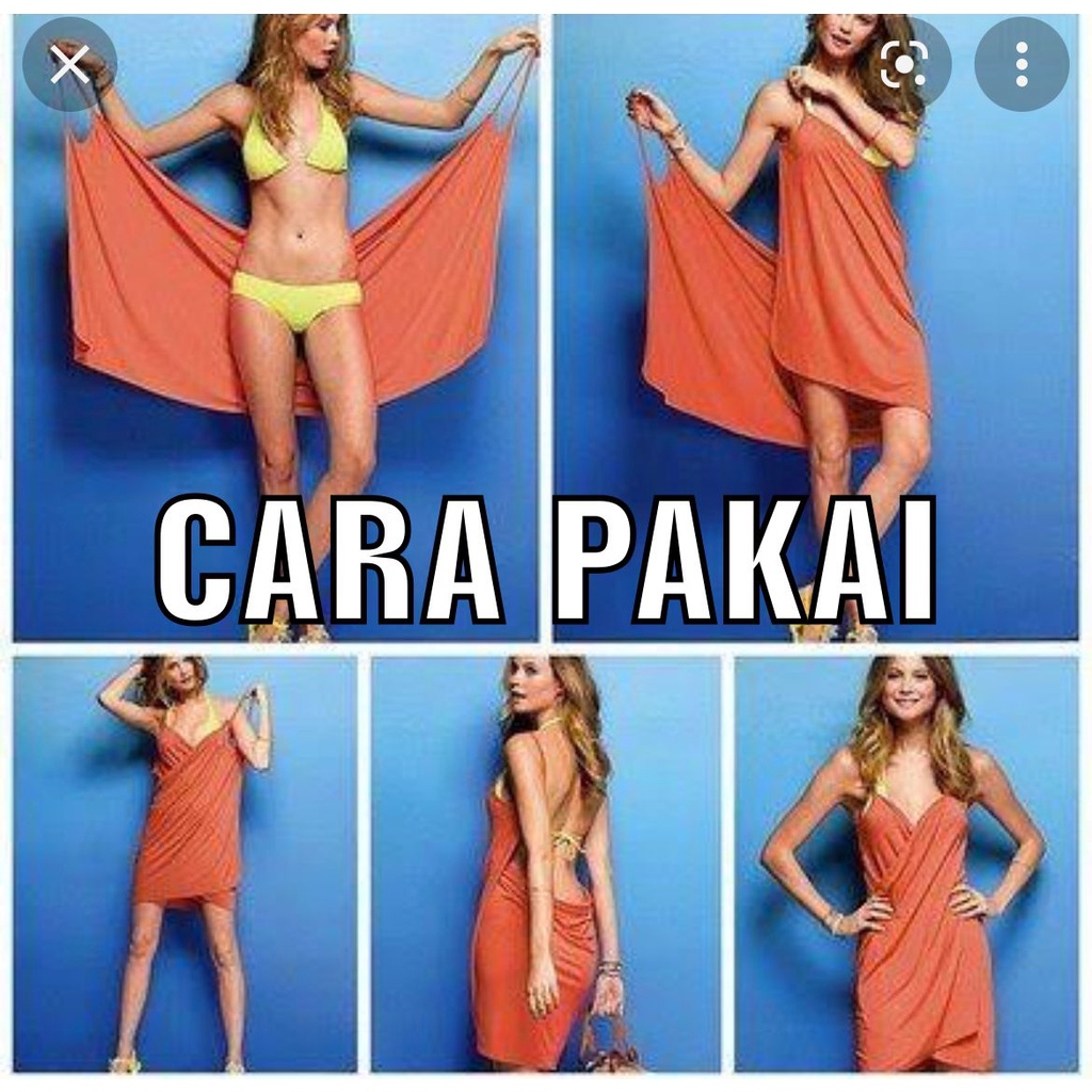 PRELOVED Penutup Baju Renang / Pakaian Pantai Penutup Bikini Wanita Orange