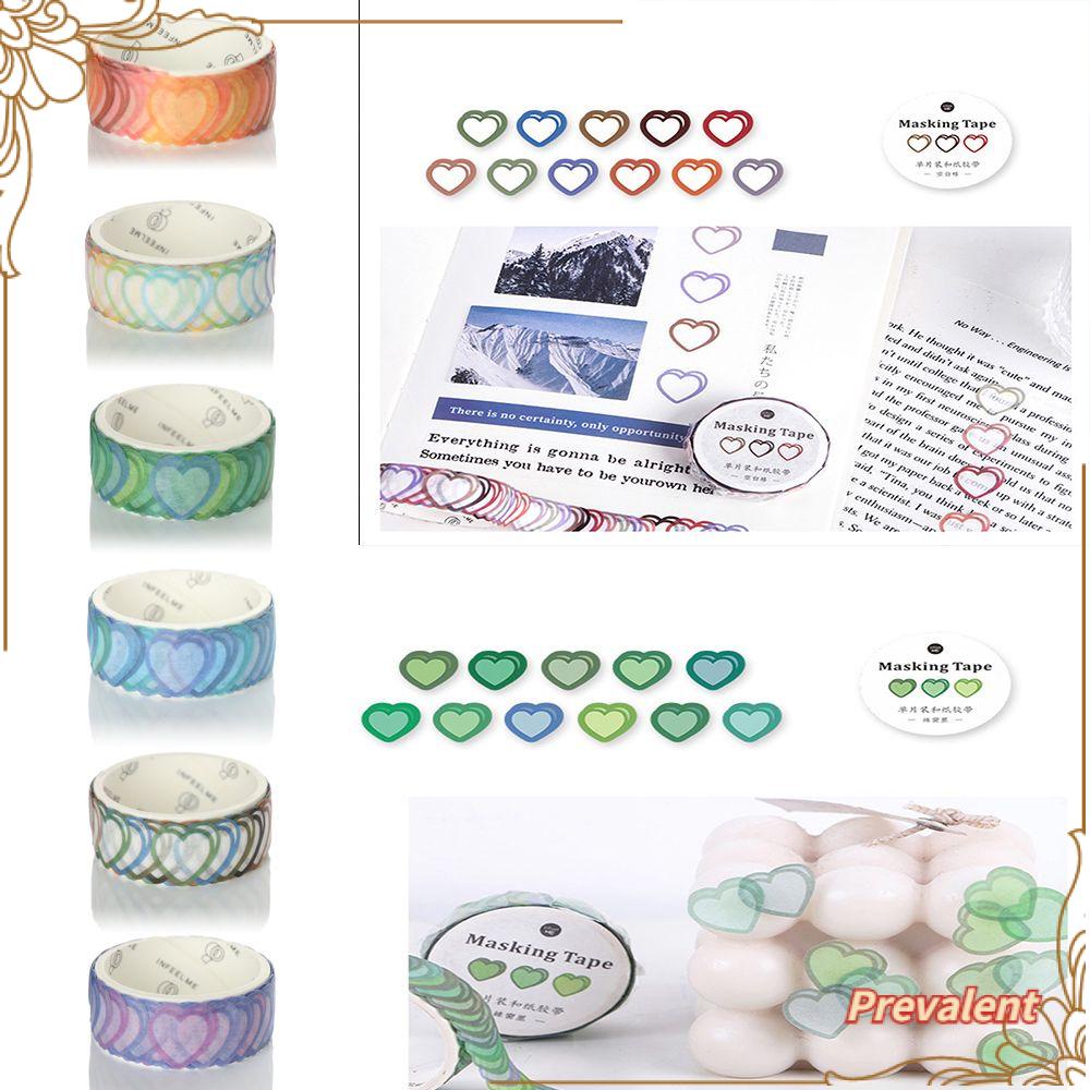 Tape Stiker Kertas Bentuk Hati Multi Warna Untuk Dekorasi Foto Jurnal
