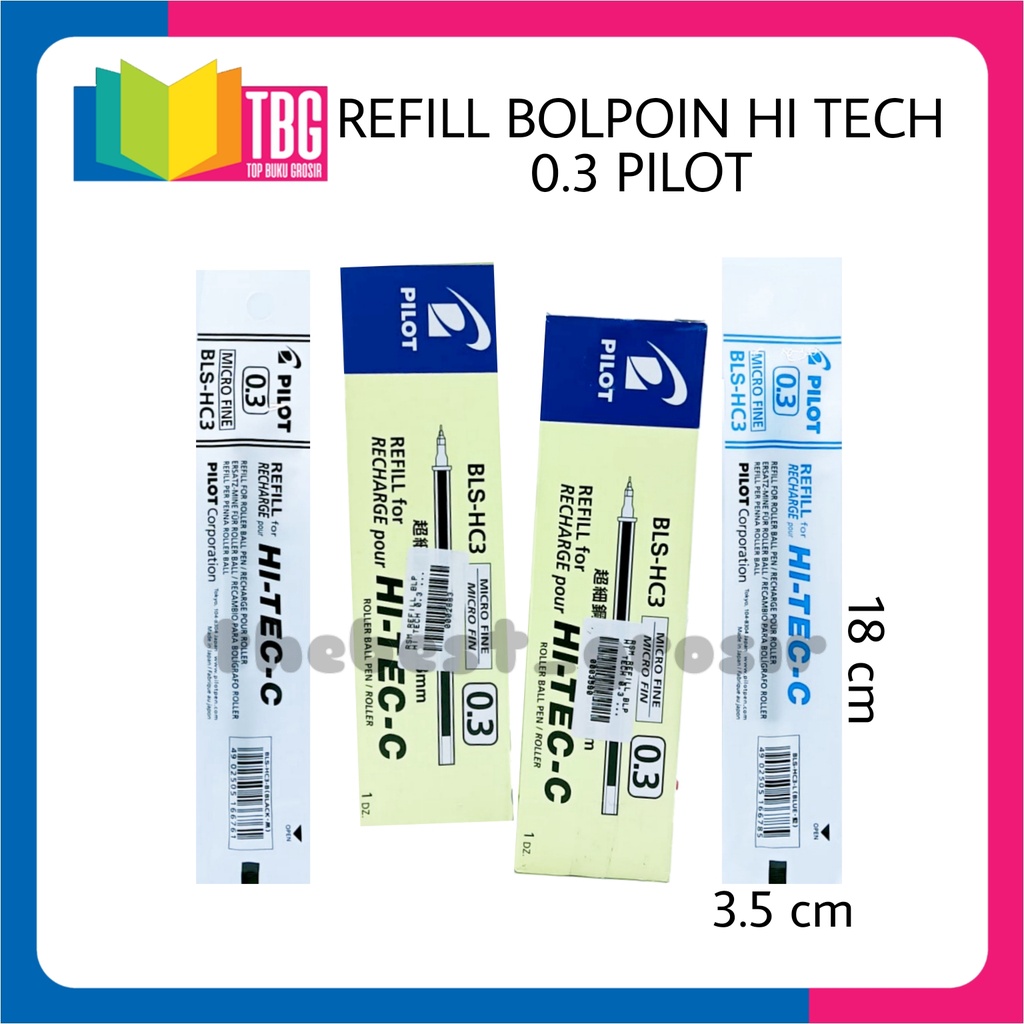 1 PCS REFILL PULPEN HI TEC 0.3 PILOT / REFILL BALLPOINT / REFILL BOLPEN HI-TEC PILOT