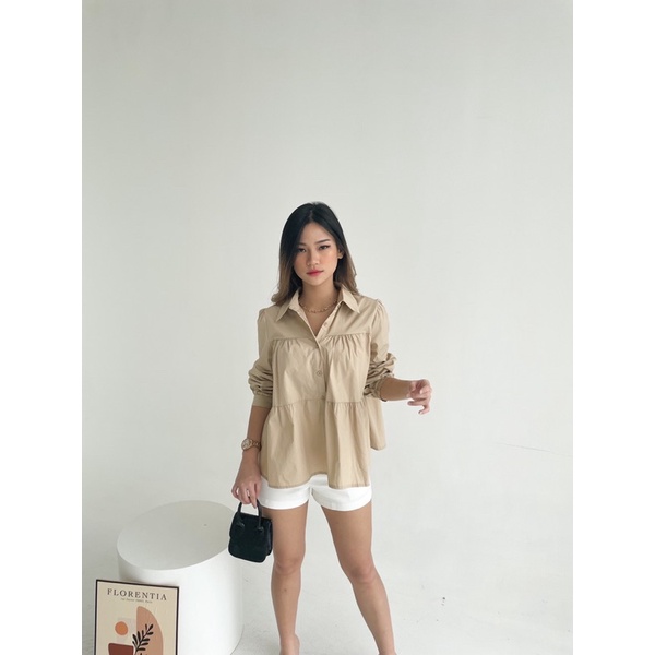 DONNA TOP - KEMEJA  2 in 1 PREMIUM WANITA