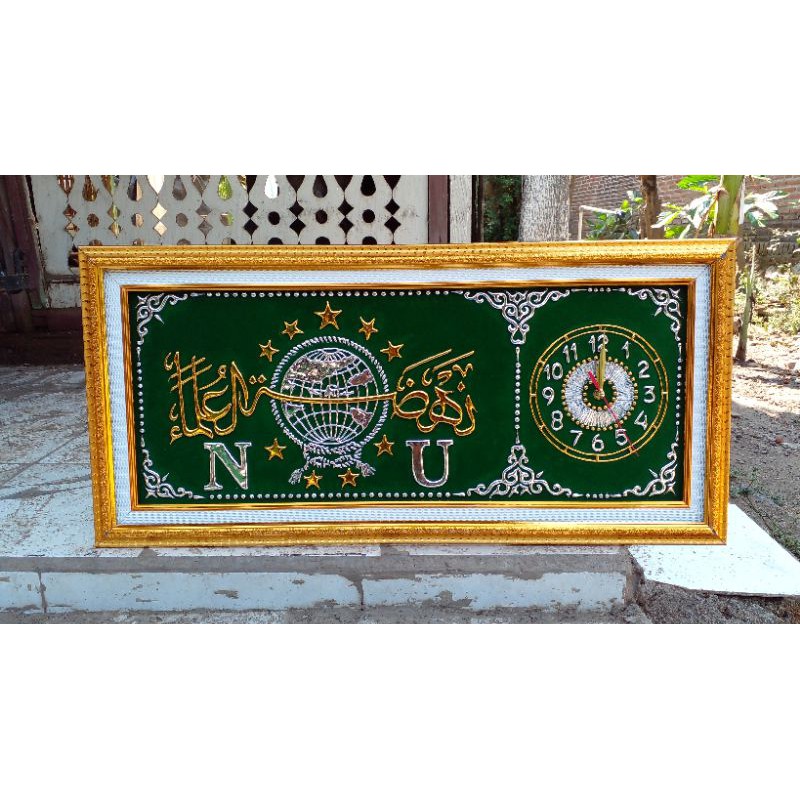 kaligrafi timbul motif NU+JAM