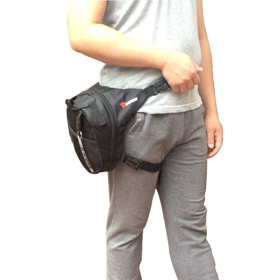 Tas Pinggang Motor Drop Leg Fanny Pack - D-tail - Black