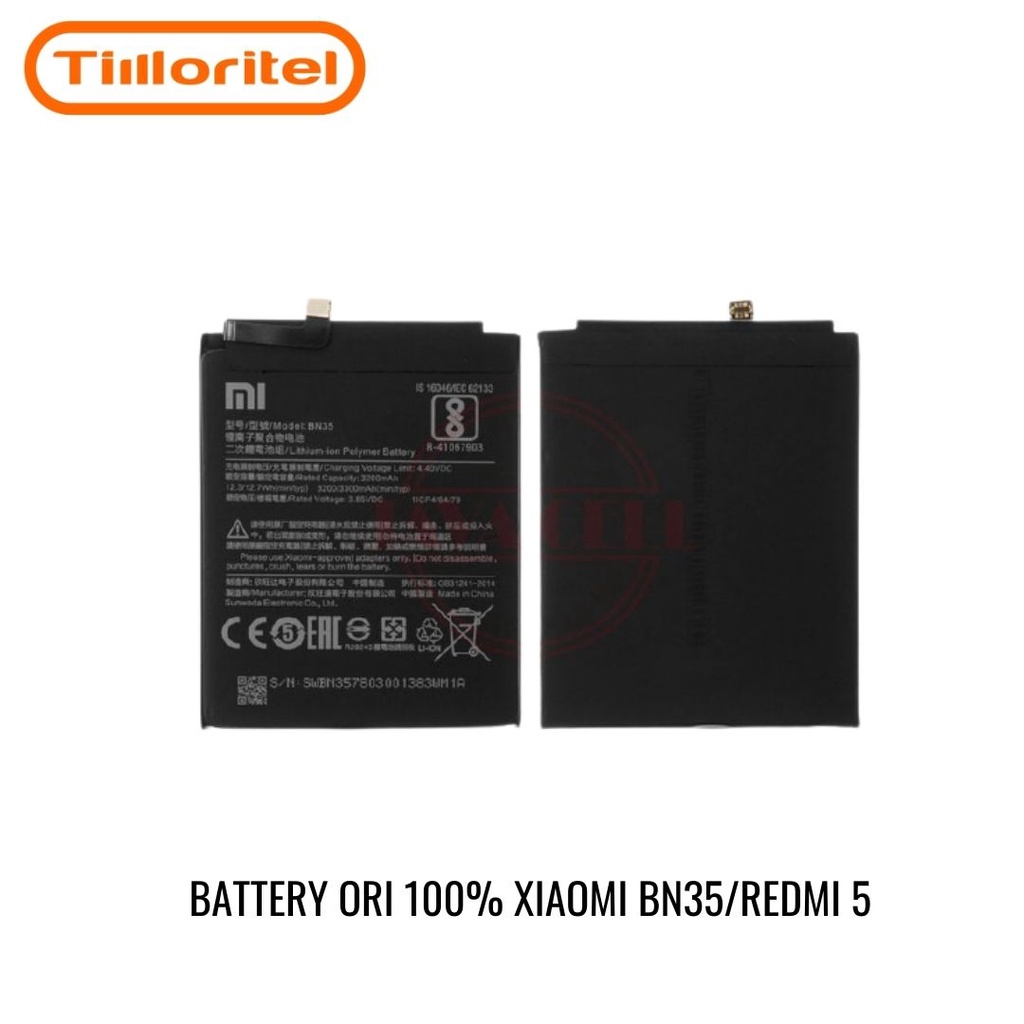 BATTERY BATERAI BATRE ORIGINAL XIAOMI REDMI 5 / BN35