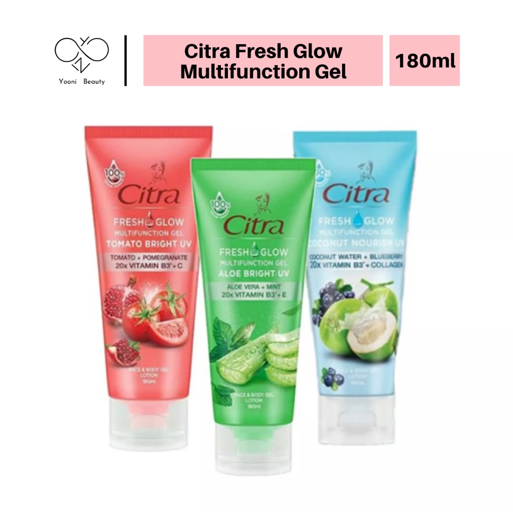 Jual Citra Fresh Glow Multifunction Gel Aloe Bright Up And Tomato Bright Up Citra Aloevera Citra 7182