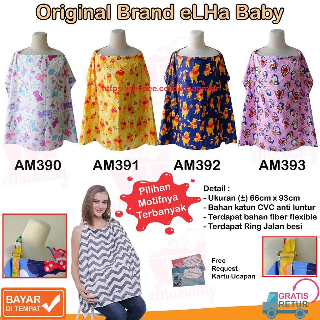 Perlengkapan Bayi Baru Lahir Celemek Menyusui Nursing Apron Apron Menyusui Melingkar Kado Lahiran