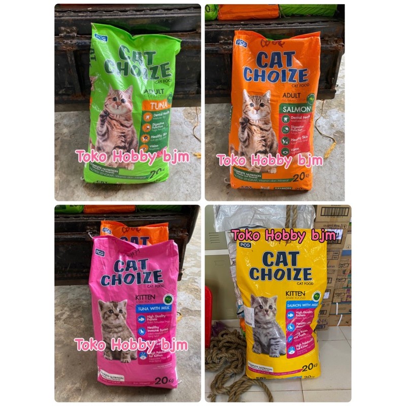 Cat choize 20 kg kitten tuna salmon adult makanan pakan kering kucing 20kg catchoize kiten junior