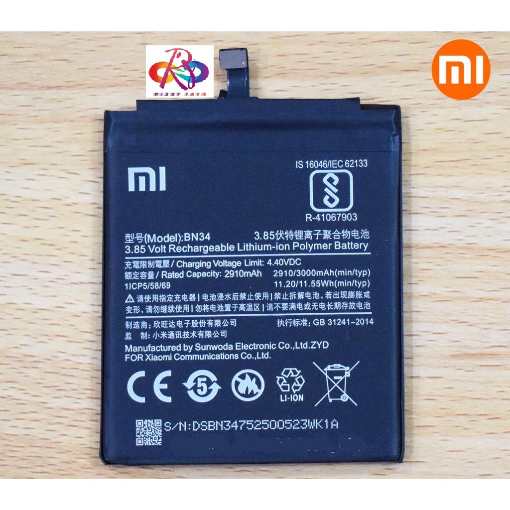 BN34 BATERAI XIAOMI REDMI 5A – ORI