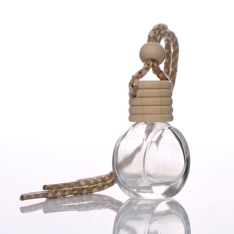 {LUCKID}1Pc Car 8ml hanging empty glass perfume bottles pendant car ornament