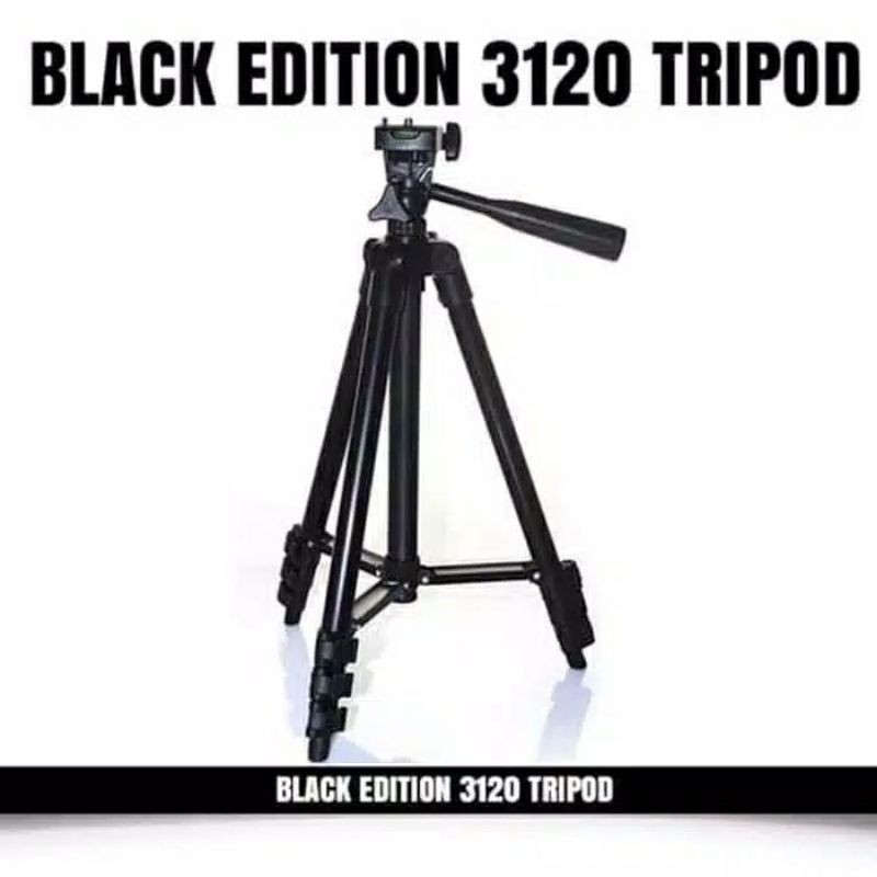 Tripod 3120 1M Black Tripod 1M Plus Holder U Grade A Kuat kokoh terjamin