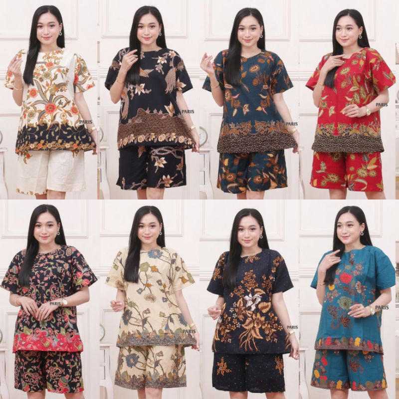 Setelan baju tidur/batik unggul jaya/setelan batik ld 105-110 cm