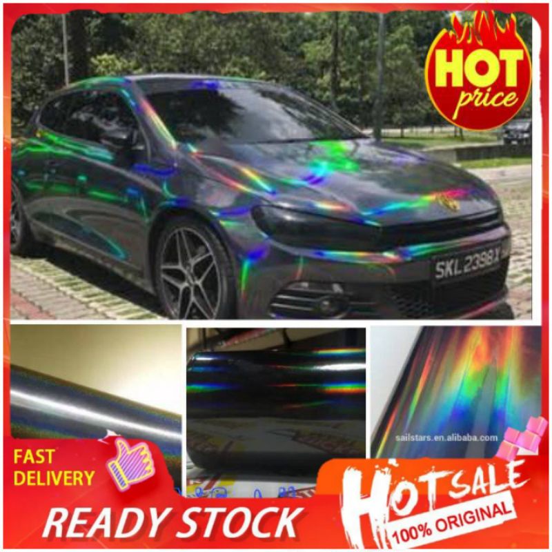 Stiker Hologram Hitam Skotlet Hologram Hitam