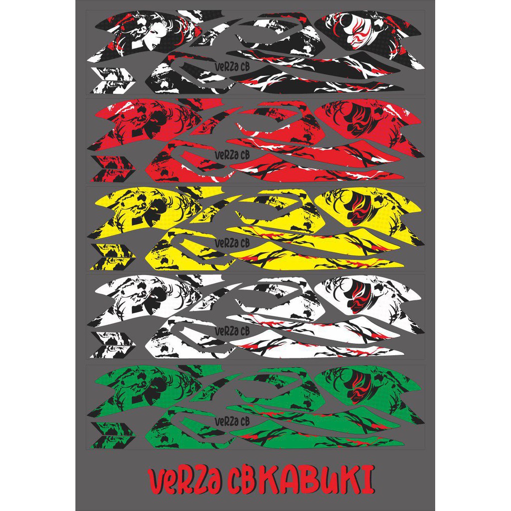 Striping cb verza 150 - Stiker Decal cb verza kabuki