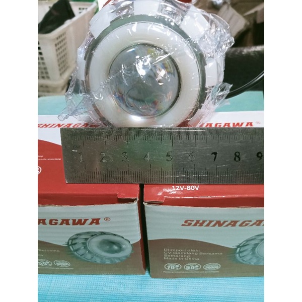 lampu depan projie mini LED ubur ubur 3rin buat matic dan bebek gak usah bobok