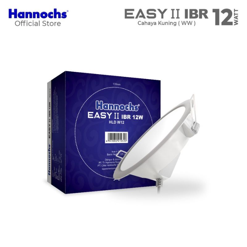 Lampu Downlight LED Hannochs Easy II IBR 12W 5 inch Cahaya KUNING