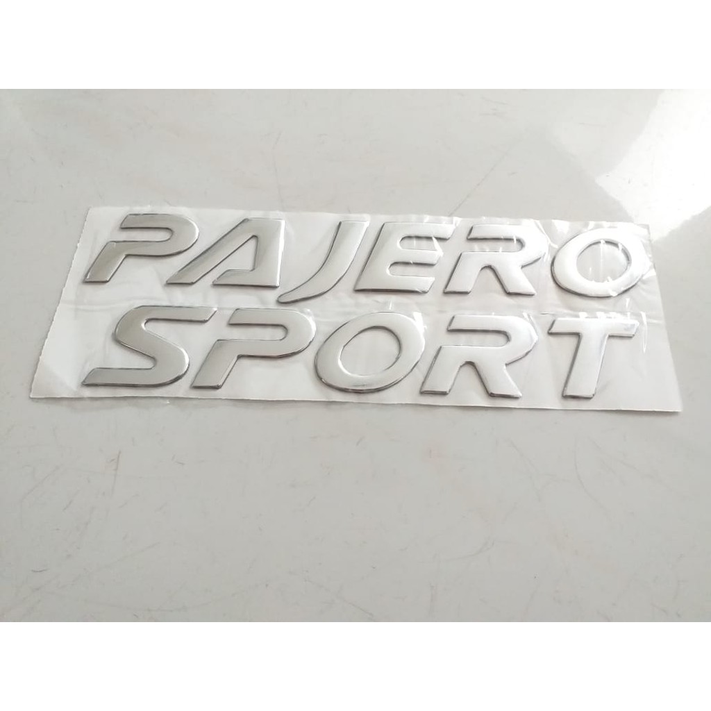 Emblem PAJERO SPORT STIKER Hood Engine Kap Mesin CHROME