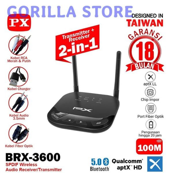 Spesial PX Wireless Audio Reiceiver Transmitter BRX-3600 Berkualitas