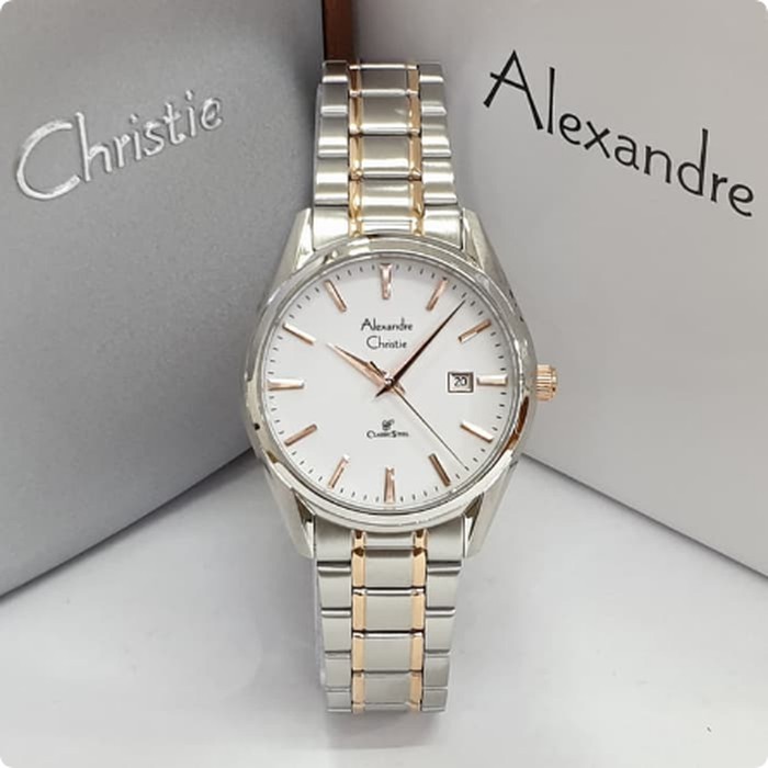 ORIGINAL Jam Tangan Wanita Alexandre Christie AC 8554 / AC8554 Garansi 1 Tahun