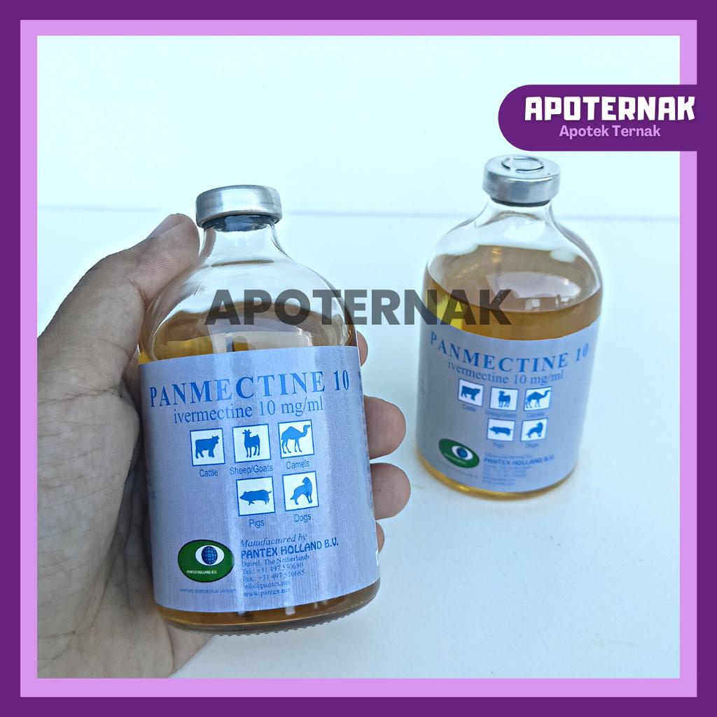 PANMECTINE 10 100 ml | Obat Gudik Scabies Gatal Anti Parasit Sapi Kambing Domba Kelinci Kucing | Panmectin Pantex Holland