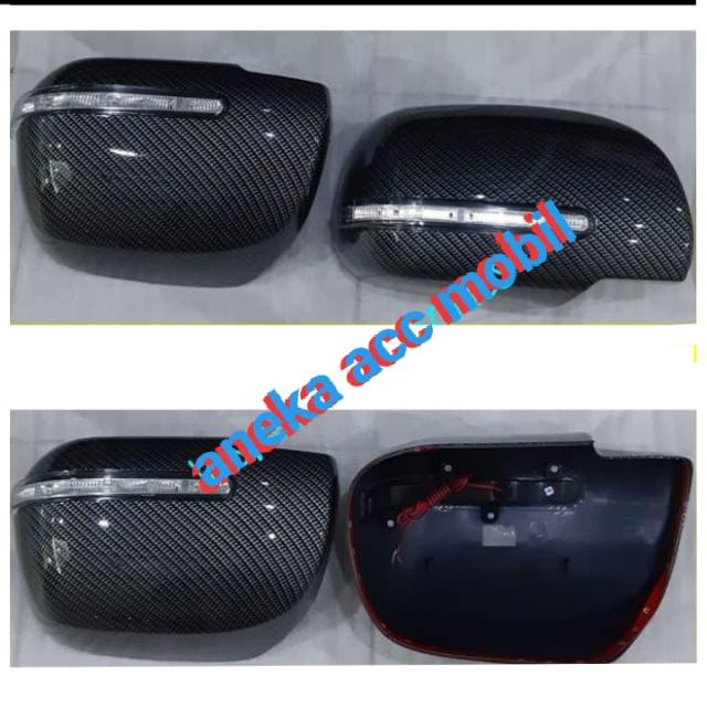 Cover spion dengan lampu grand Innova carbon 2012-2013