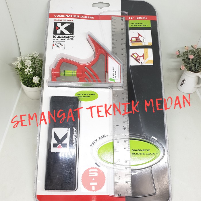 

325 PENGGARIS SIKU TUKANG MAGNET COMBINATION SQUARE 30cm 12" KAPRO