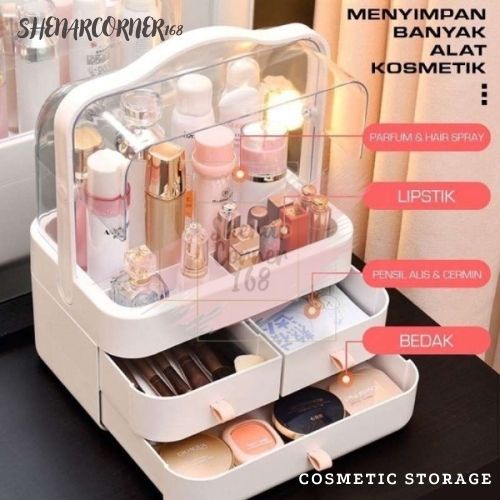 SHENAR RAK KOSMETIK 3 LACI/RAK KOSMETIK FLIP COVER/TEMPAT MAKEUP STORAGE /RAK KOSMETIK 3 LAYER, SHENARCORNER168