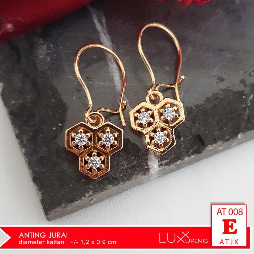 AT 008 Anting Panjang Murah Perhiasan Imitasi Lapis emasAnting Xuping Ring Anting Xuping Silver Anti