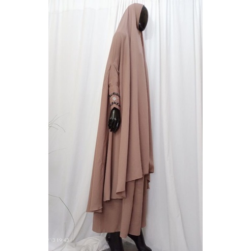 set khimar lengan non pet